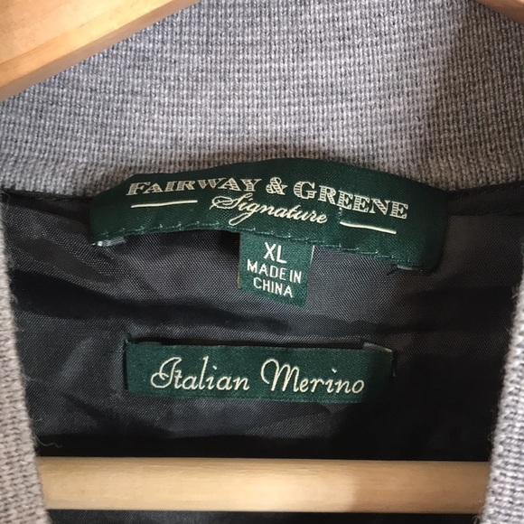 Fairways and greene merino wool quarter zip vest size XL - Picture 5 of 10